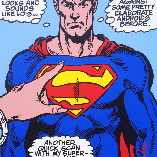 BD-034-1-SUPERMAN acrylique sur toile 130 x 110 cm