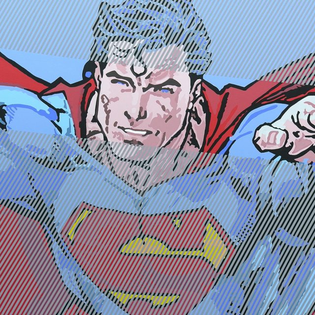 BD-034-8-SUPERMAN Acrylique sur toile 130 x 97 cm