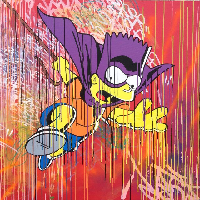 BD-038-4A-Barth-Simpson Acrylique sur toile 100 x 100 cm