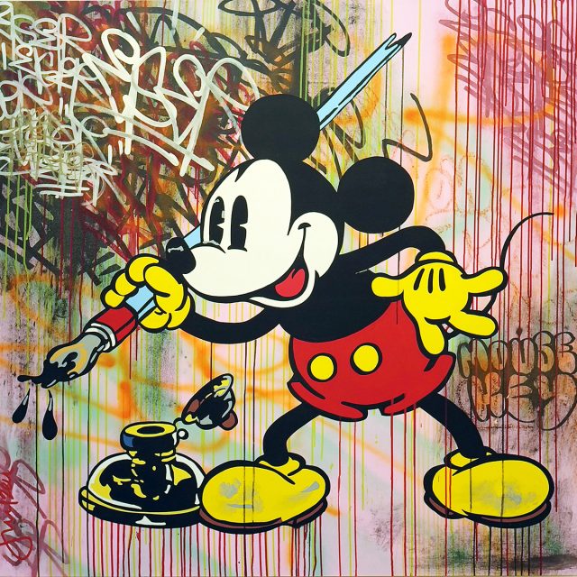BD-040-4-Mickey Mouse Acrylique sur toile 130 x 140 cm