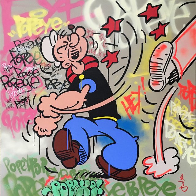 BD-040-4-Popeye Acrylique sur toile 140 x 130 cm Galerie Montmartre Paris