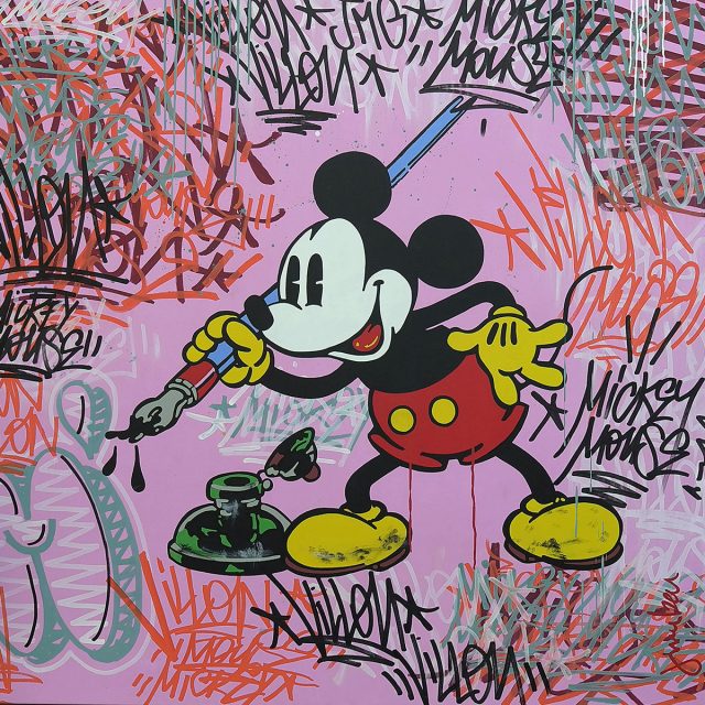 BD-040-5-Mickey Mouse Acrylique sur toile 130 x 140 cm Collection privée