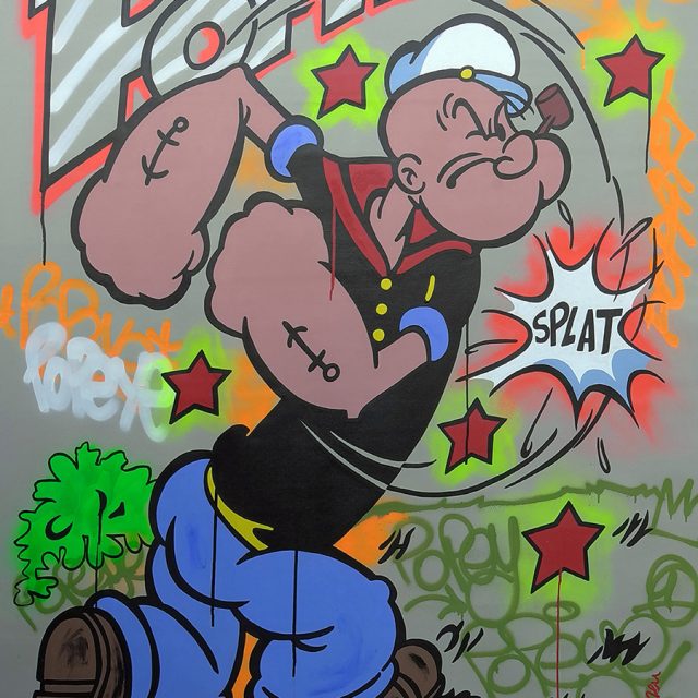 BD-040-5-Popeye Acrylique sur toile 160 x 120 cm