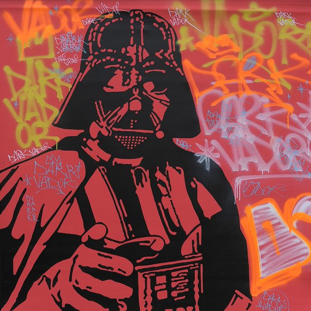 BD-041-5-Dark-Vador Acrylique sur toile 120 x 120 cm