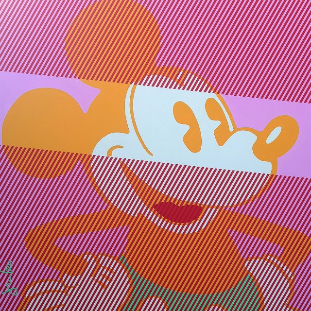 BD-044-5-Maickey Mouse Acrylique sur toile 90 x 90 cm