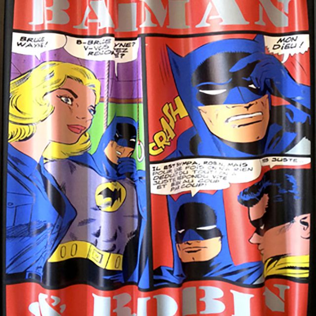 BD-045-1-Batman & Robin Duo Graff Gnidzaz plissé mural technique mixte 53 x 47 cm