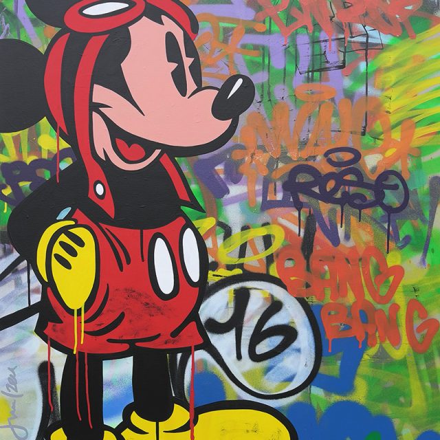 BD-40-14-Mickey Mouse Acrylique sur toile 120 x 84 cm