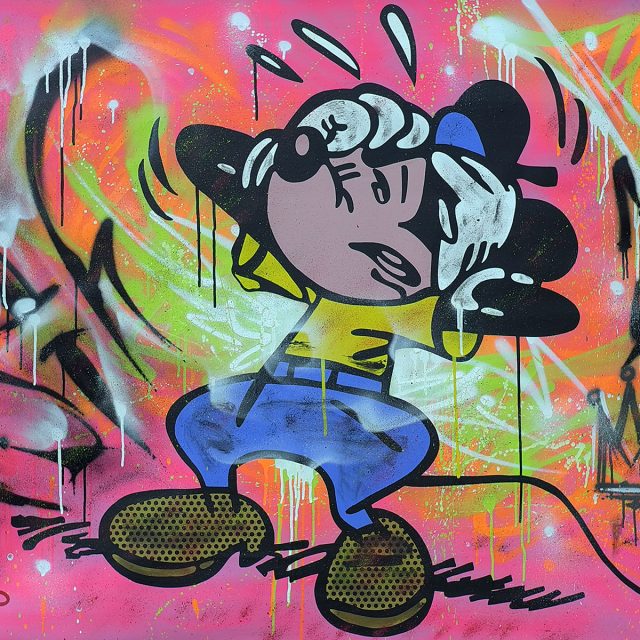 BD-40-17-Old Mickey Acrylique sur toile 100 x 120 cm