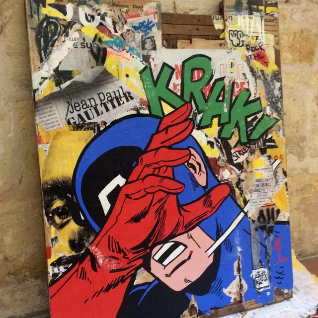 Captain AméricaDuo DurreyGnidzaz Acrylique sur affiches 108 x 88 cm