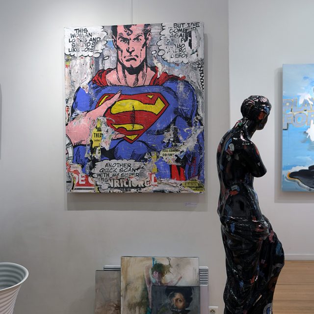 Duo Durrey Gnidzaz Acrylique sur affiches Galerie Daudet Toulouse