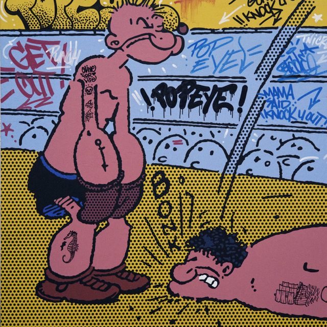 BD-040-6-Popeye-'Le-boxeur'Acrylique-sur-toile-140-x-120-cm-