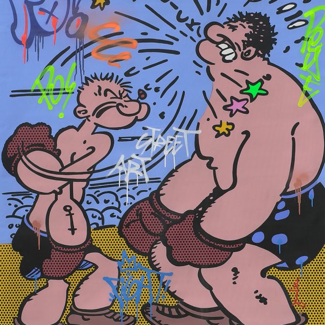 BD-040-6-Popeye-'Le-boxeur'Acrylique-sur-toile-150-x-120-cm-