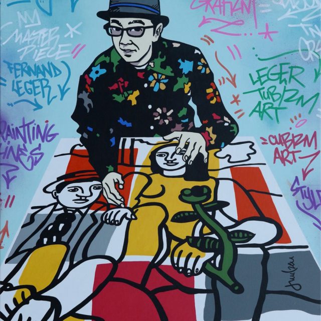 Hommage-à-Fernand-Léger-130x110cm