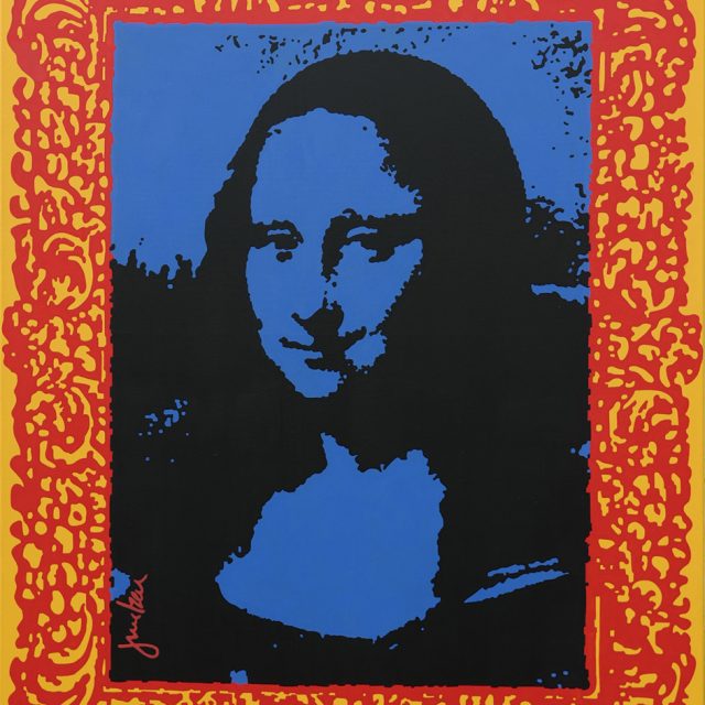 POP-080-12-2-Mona-Lisa-140-x-110-cm-cadre-rouge-