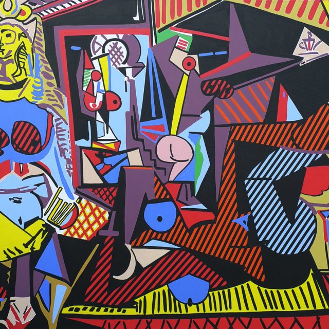 POP-100-04C--Hommage-à--Picasso---Les-Femmes-d'Alger-dim-97-x-130-cm