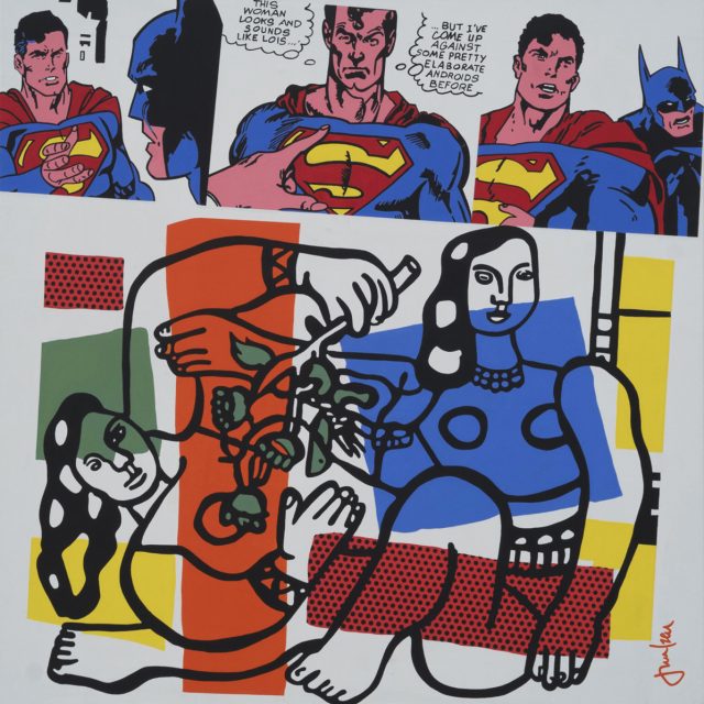 POP-108-04--Hommage-à-Fernand-Léger-Acrylique-sur-toile-130-x-130-cm