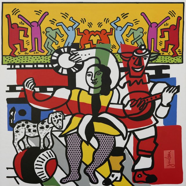 POP-108-05-Hommages-à-Fernand-Léger-&-Keith-Haring-Acrylique-sur-toile-120-120cm