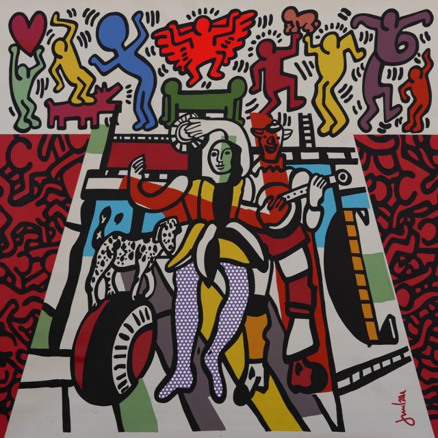 POP-109-22-Hommages-à-Fernand-Léger-&-Keith-Haring-Acrylique-sur-toile-120-120cm-signé