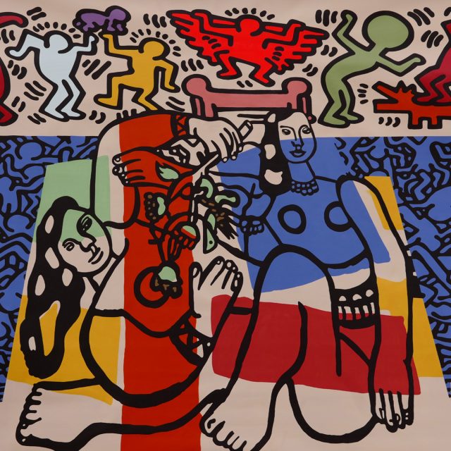 POP-110-Hommages-à-Fernand-Léger-&-Keith-Haring-Acrylique-sur-toile-110-110cm-