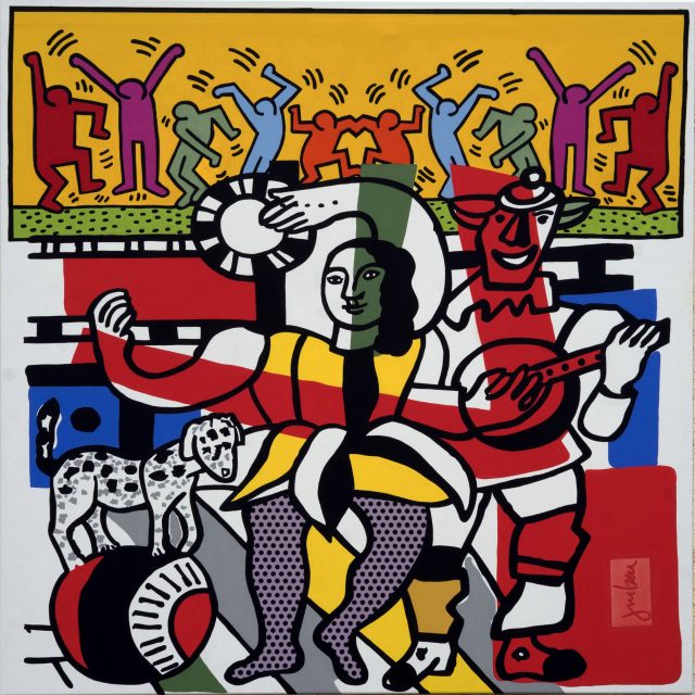 utf-8''POP10805HommagesaFernandLegerKeithHaringAcrylique